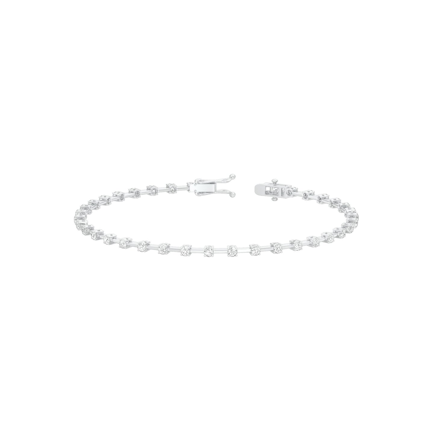 Liquid Luxe Diamond Tennis Bracelet 18 KT / White Gold