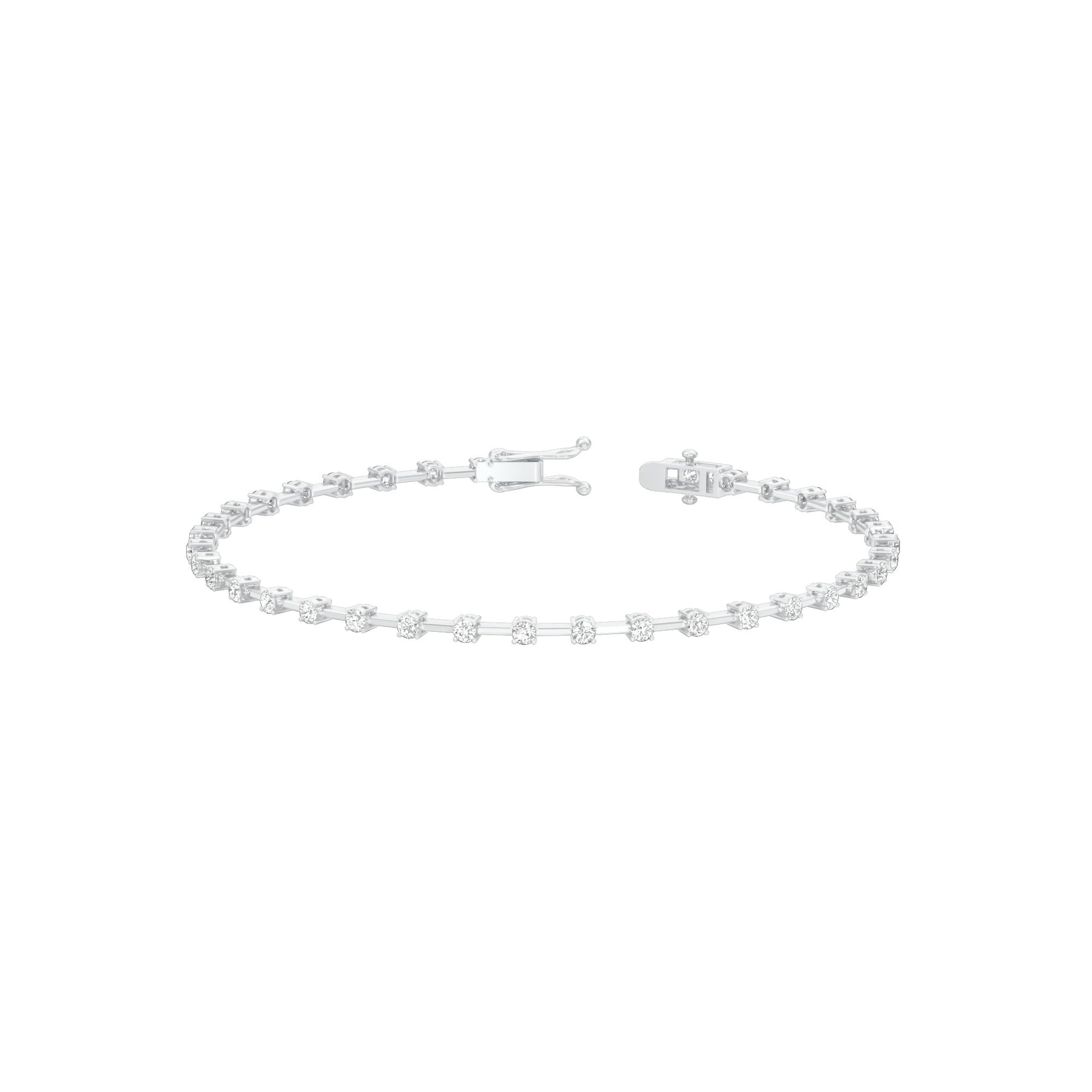 Liquid Luxe Diamond Tennis Bracelet 18 KT / White Gold