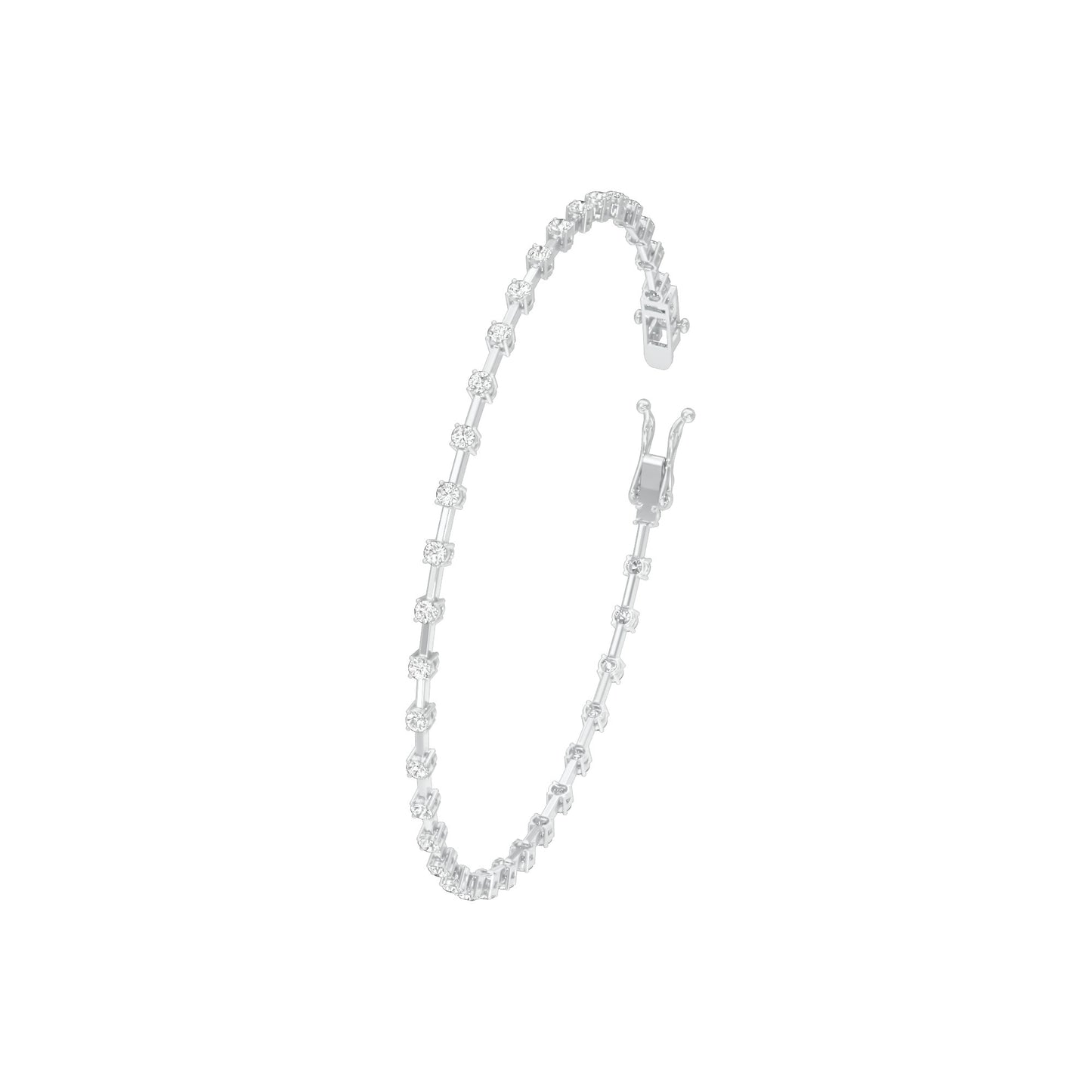 Liquid Luxe Diamond Tennis Bracelet 18 KT / White Gold