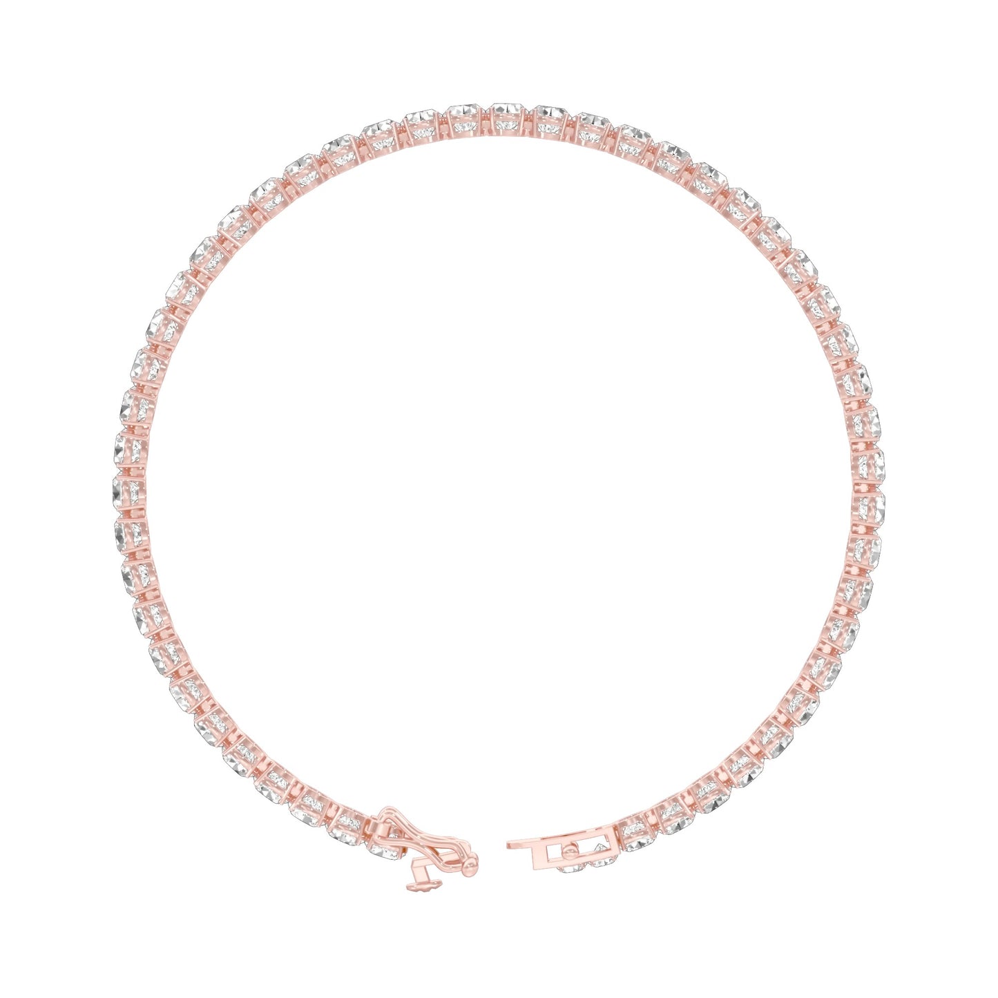 Slip of Light Diamond Tennis Bracelet 18 KT / Rose Gold