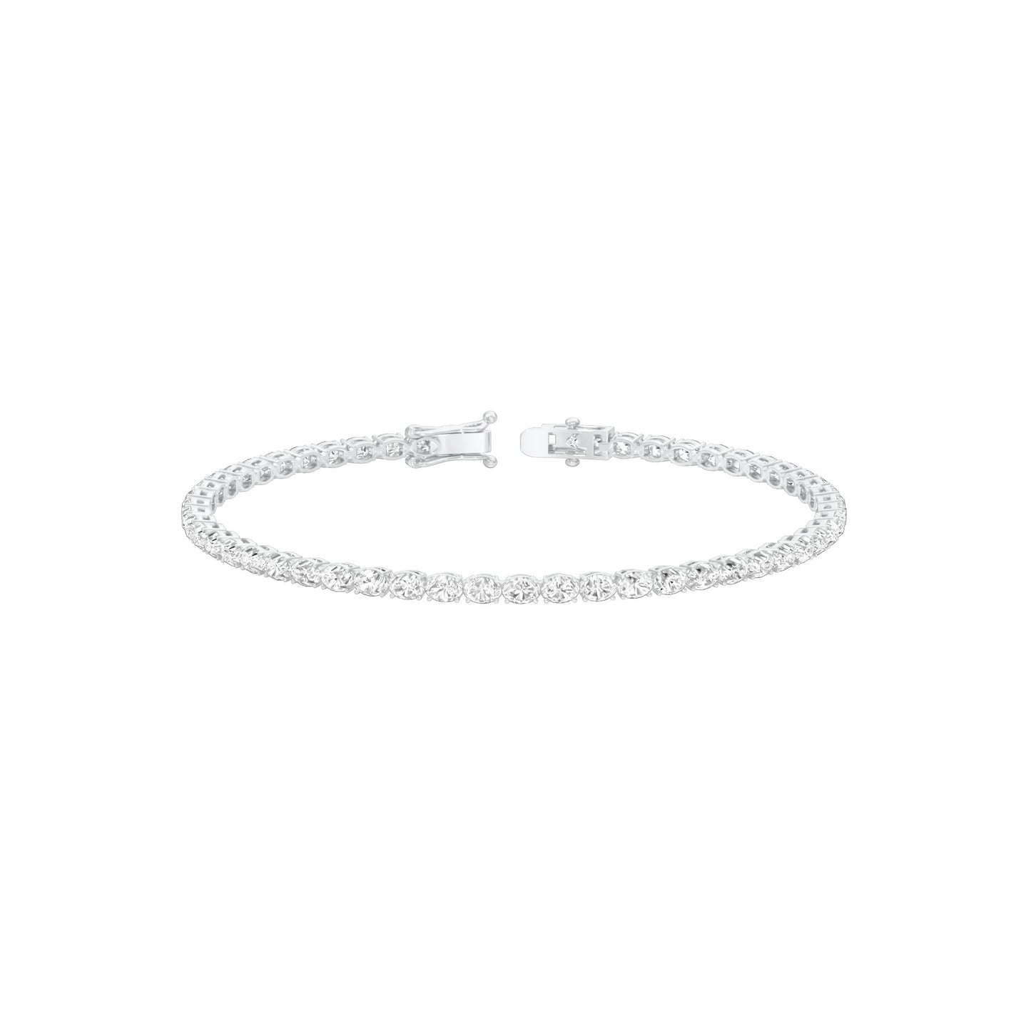 Slip of Light Diamond Tennis Bracelet 18 KT / White Gold