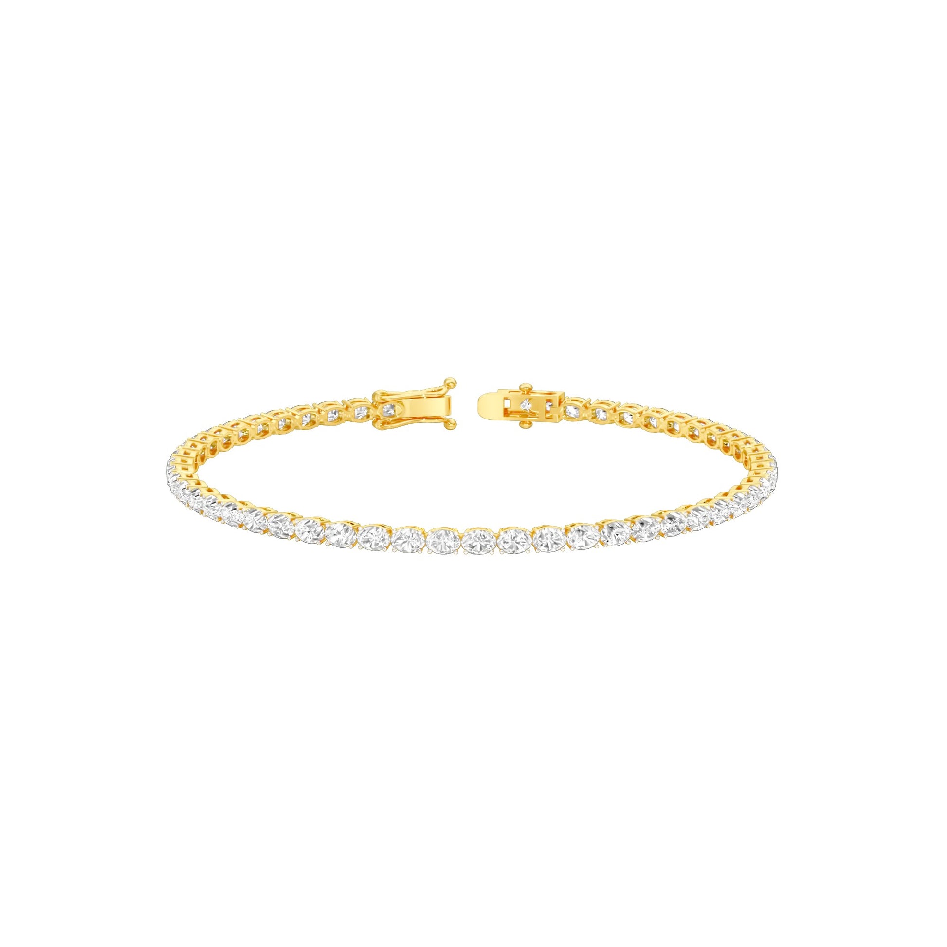 Slip of Light Diamond Tennis Bracelet 18 KT / Yellow Gold