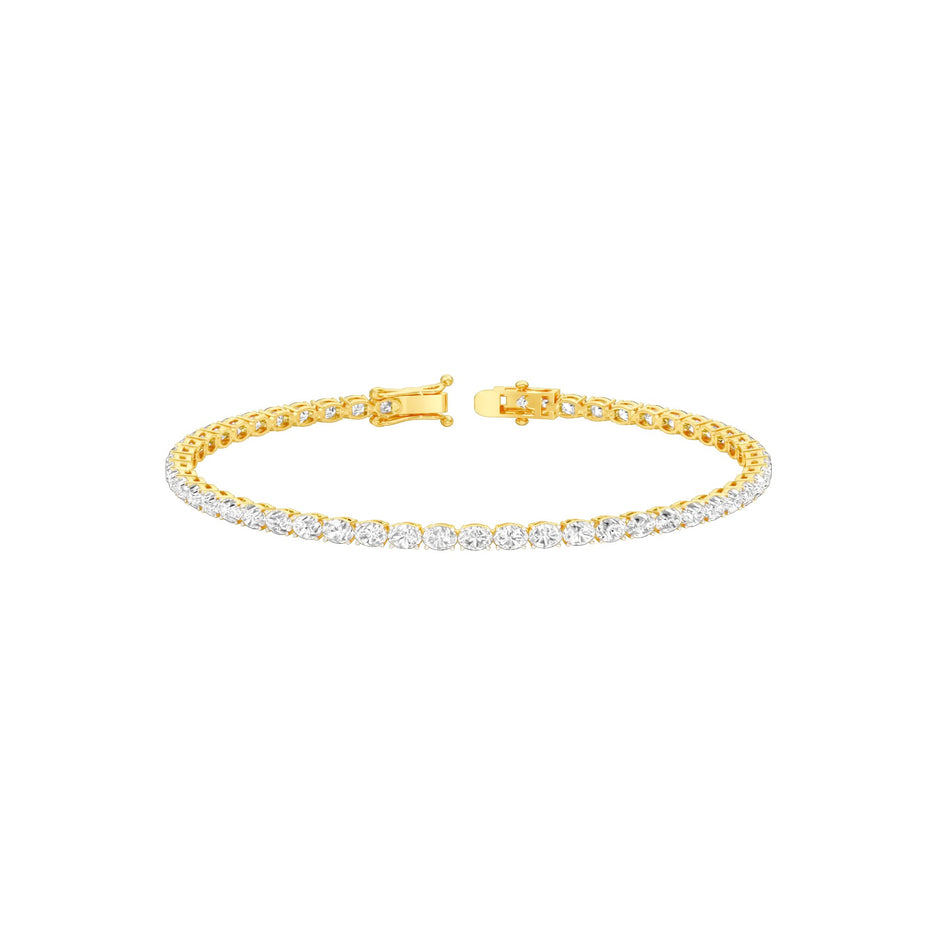 Slip of Light Diamond Tennis Bracelet 18 KT / Yellow Gold