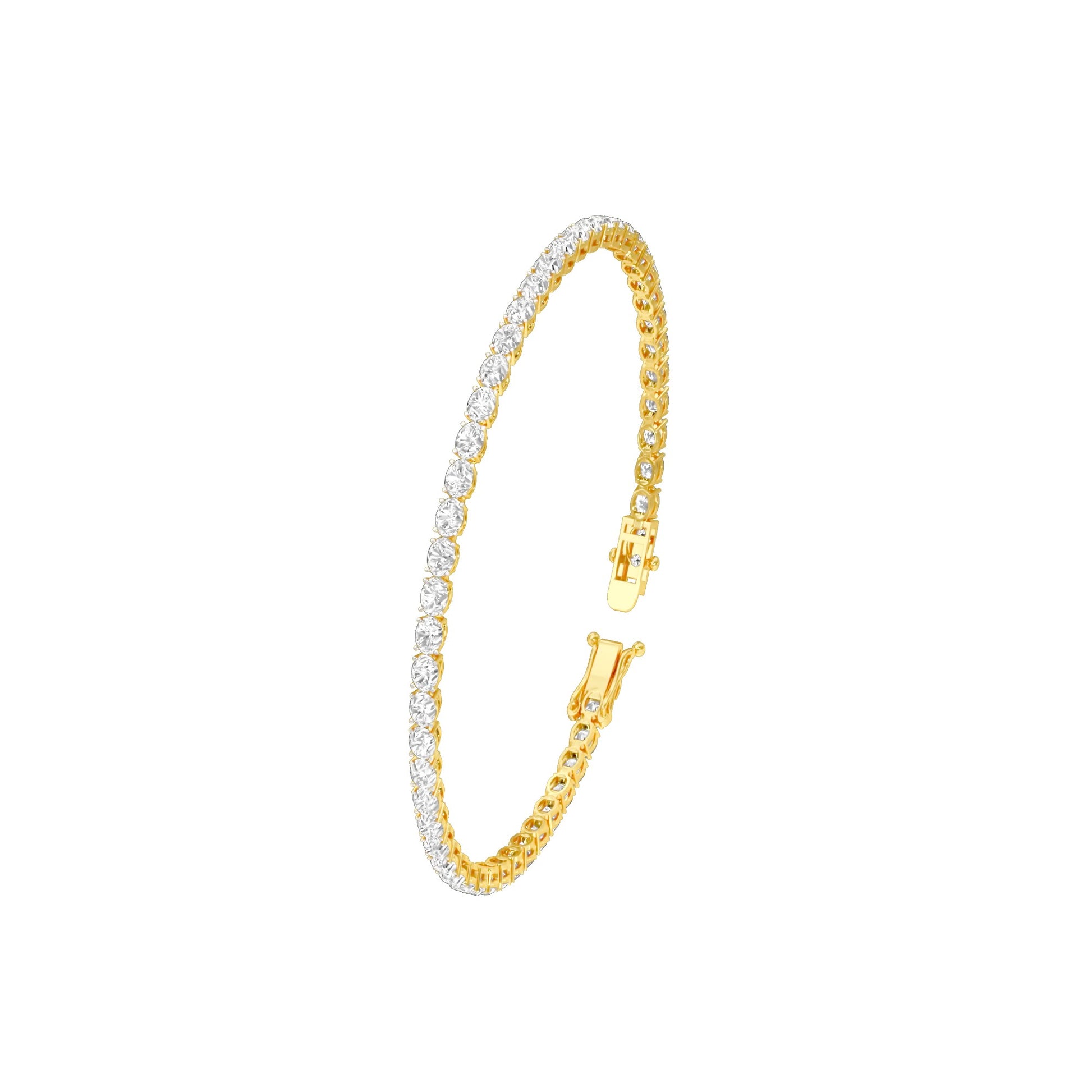 Slip of Light Diamond Tennis Bracelet 18 KT / Yellow Gold