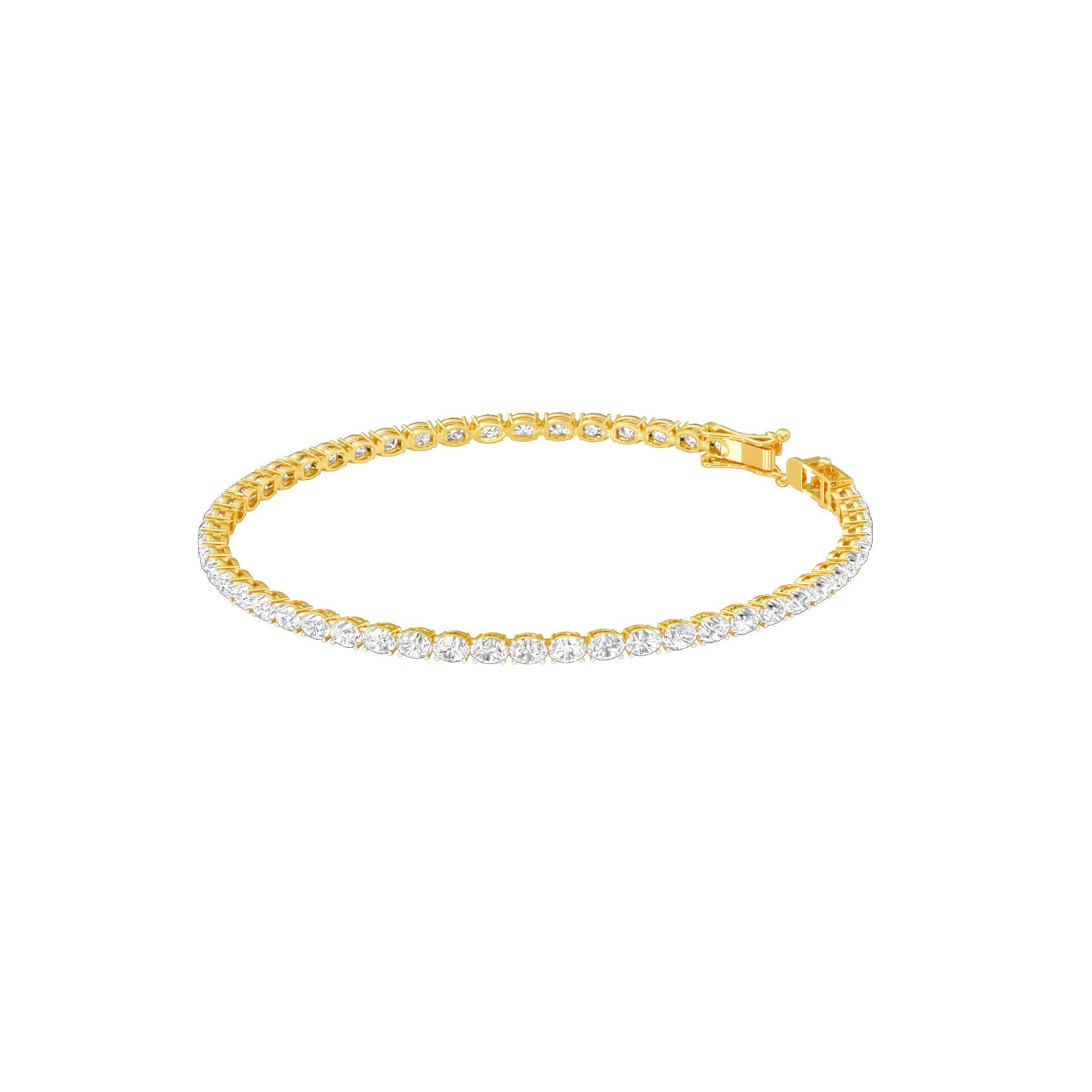 Slip of Light Diamond Tennis Bracelet 18 KT / Yellow Gold