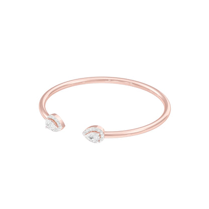 Tip of Light Diamond Kada Bracelet 18 KT / Rose Gold
