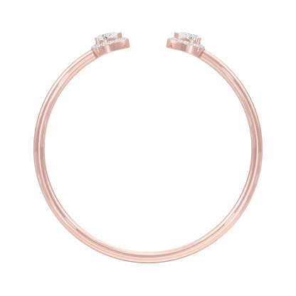 Tip of Light Diamond Kada Bracelet 18 KT / Rose Gold