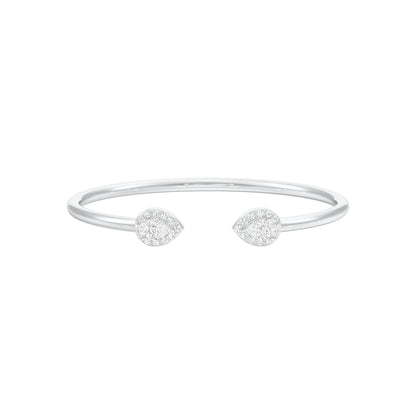 Tip of Light Diamond Kada Bracelet 18 KT / White Gold