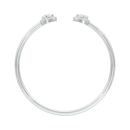 Tip of Light Diamond Kada Bracelet 18 KT / White Gold