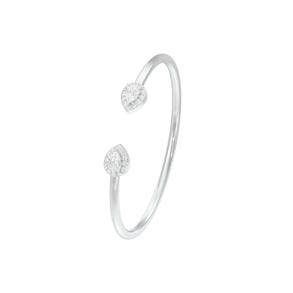 Tip of Light Diamond Kada Bracelet 18 KT / White Gold