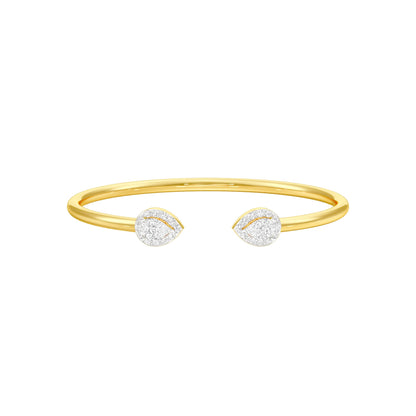 Tip of Light Diamond Kada Bracelet 18 KT / Yellow Gold