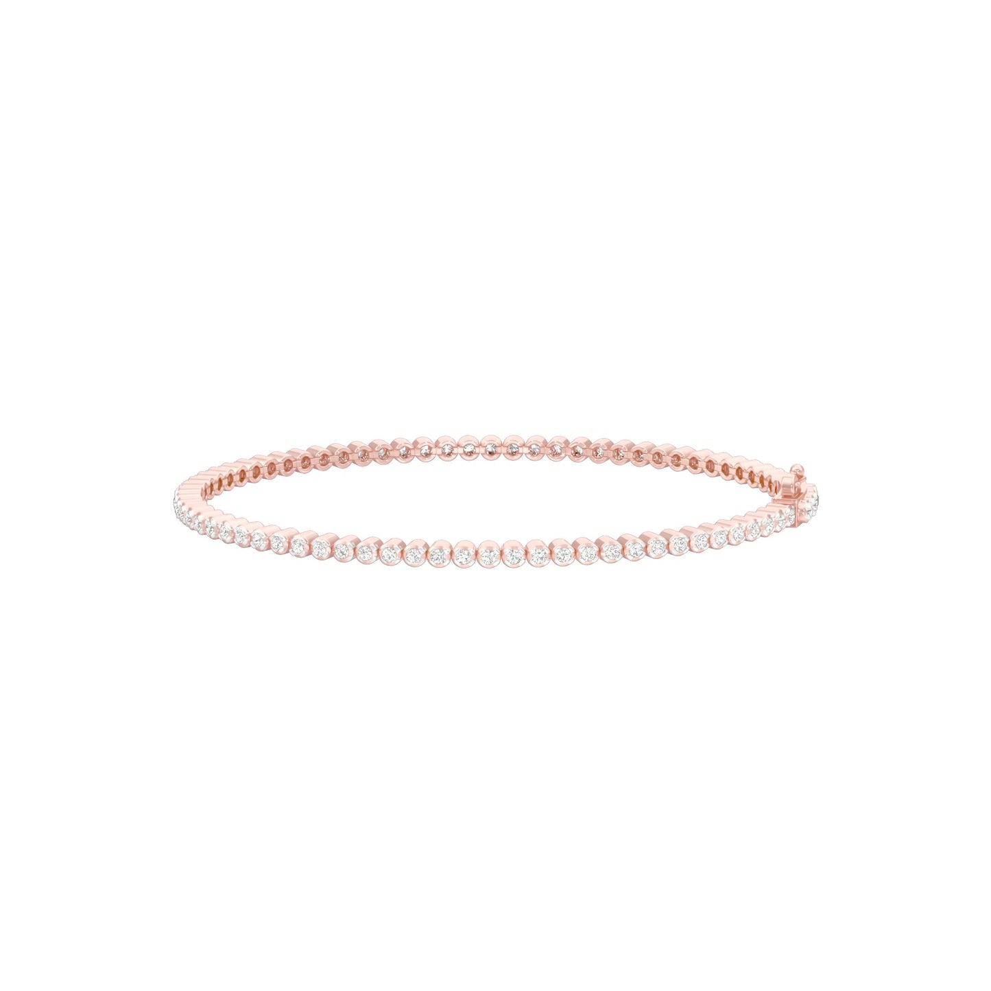 Fine Line Diamond Tennis Bracelet 18 KT / Rose Gold