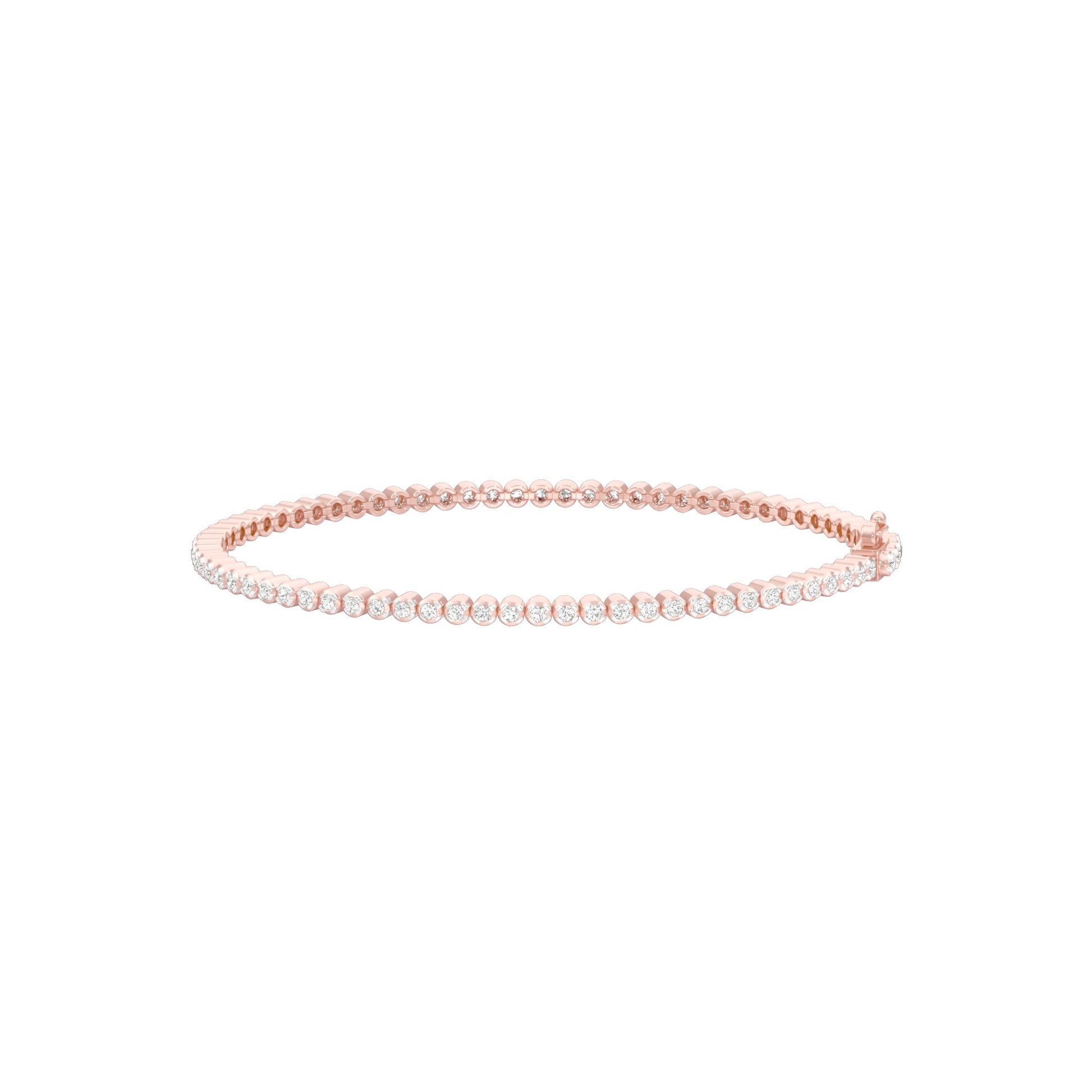 Fine Line Diamond Tennis Bracelet 18 KT / Rose Gold