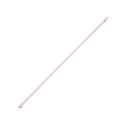 Fine Line Diamond Tennis Bracelet 18 KT / Rose Gold
