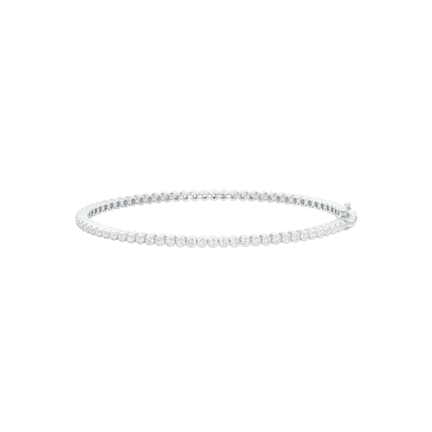 Fine Line Diamond Tennis Bracelet 18 KT / White Gold