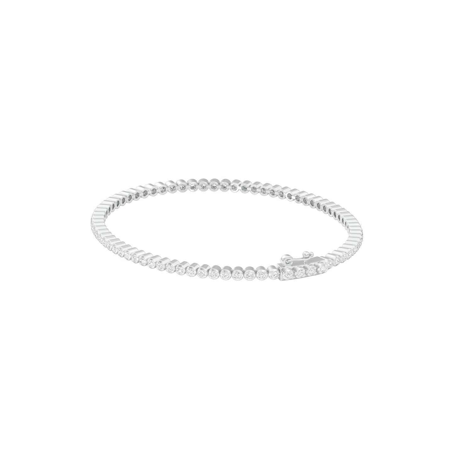 Fine Line Diamond Tennis Bracelet 18 KT / White Gold
