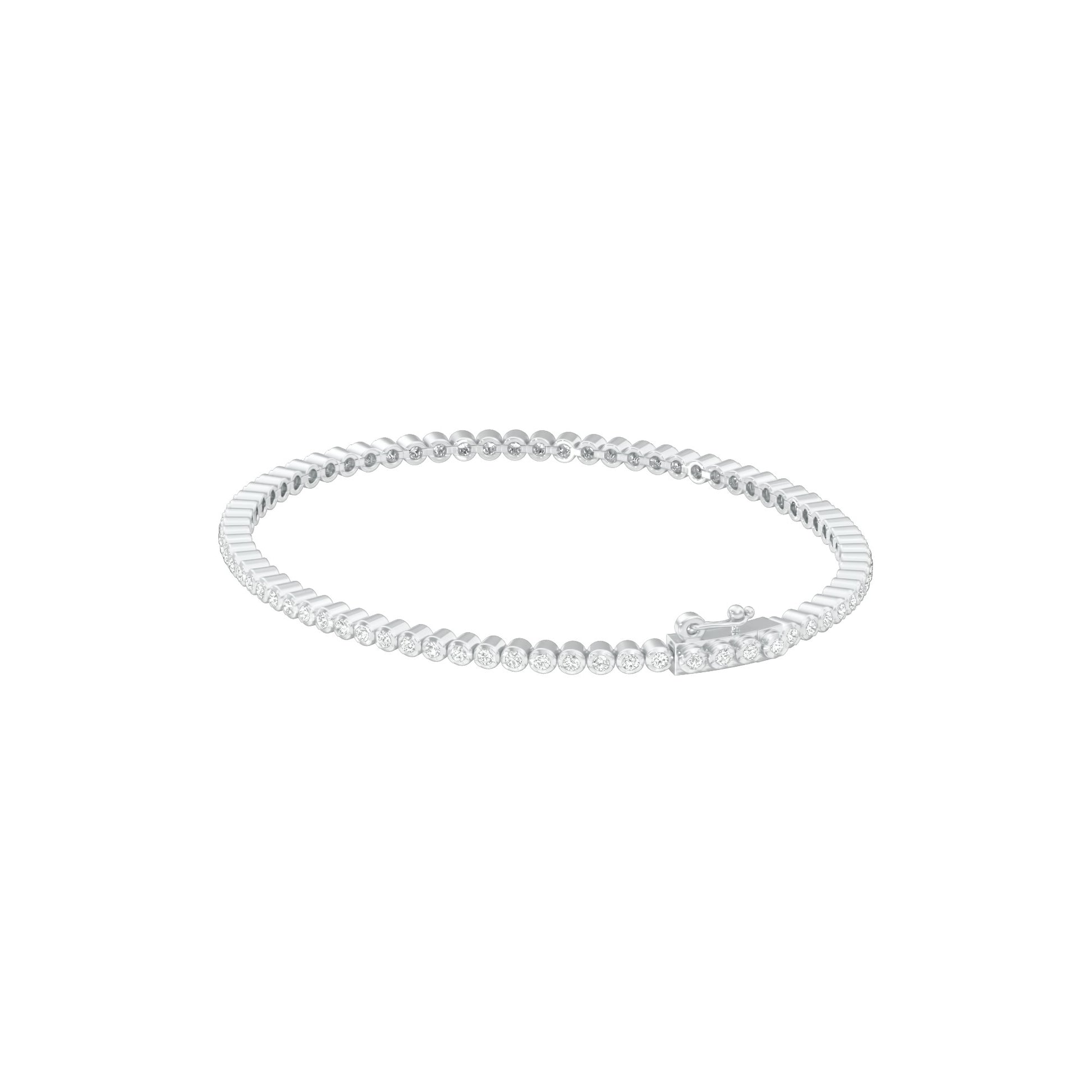 Fine Line Diamond Tennis Bracelet 18 KT / White Gold