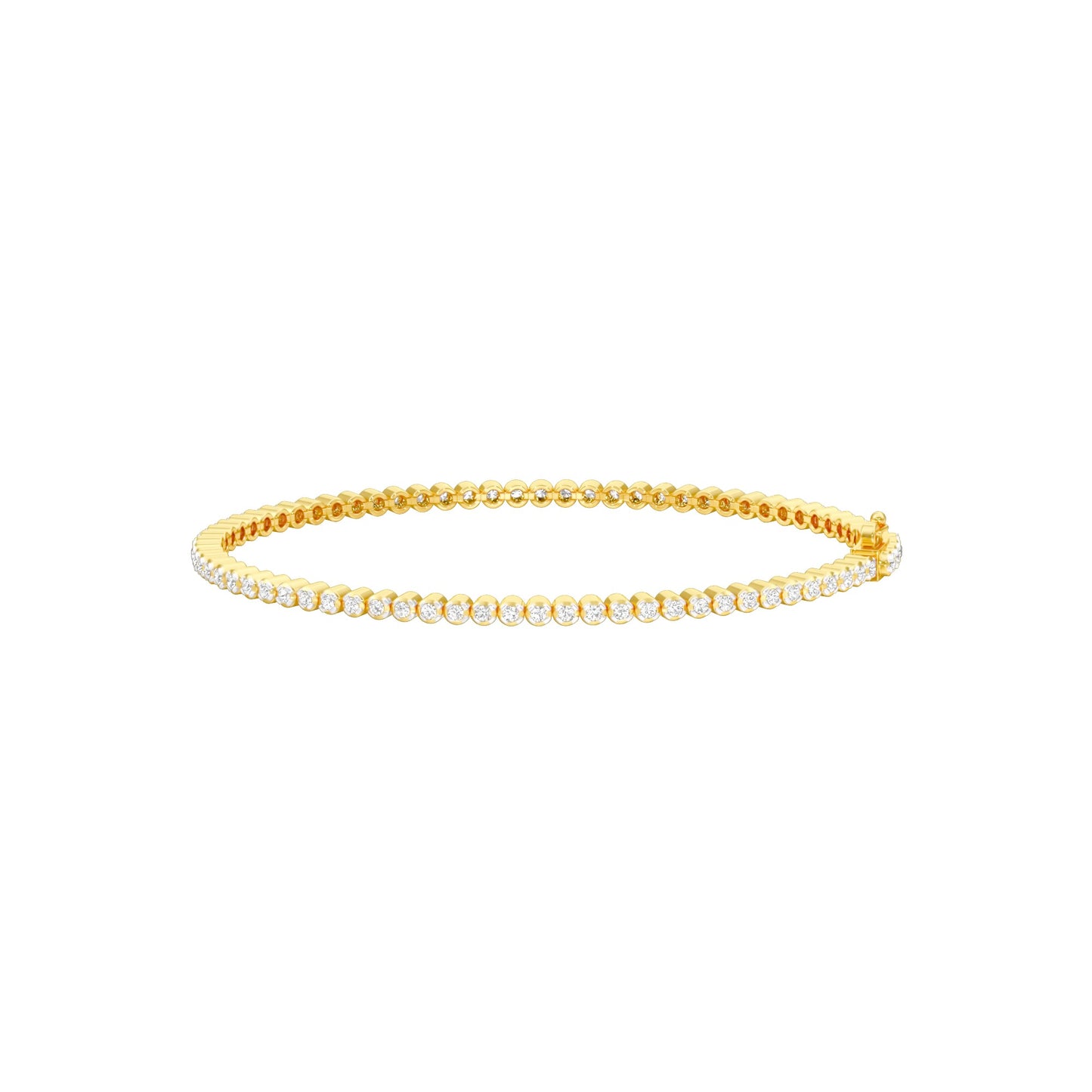 Fine Line Diamond Tennis Bracelet 18 KT / Yellow Gold