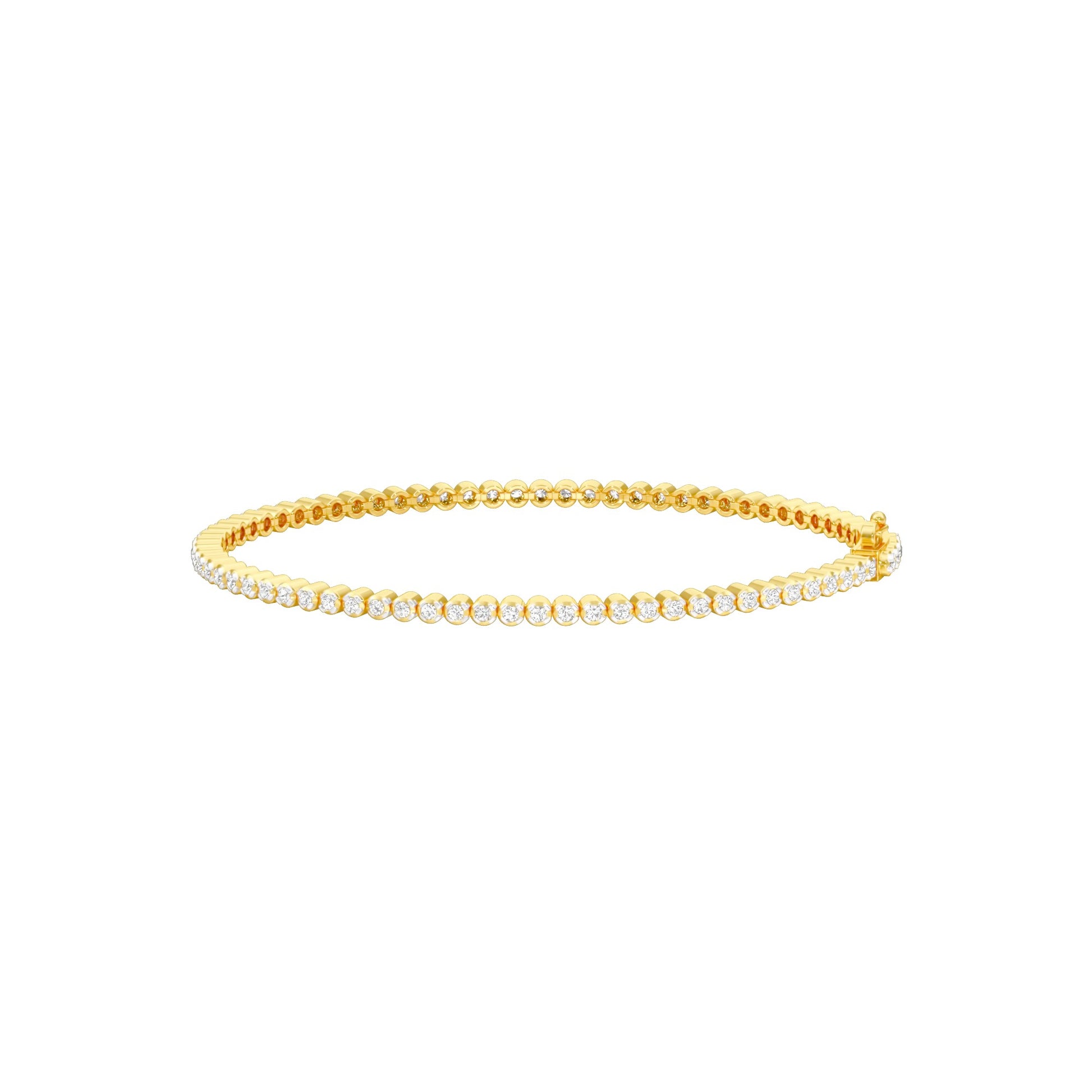 Fine Line Diamond Tennis Bracelet 18 KT / Yellow Gold