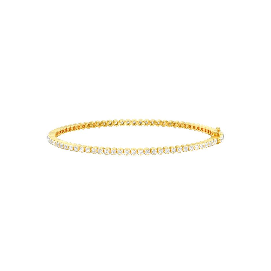 Fine Line Diamond Tennis Bracelet 18 KT / Yellow Gold