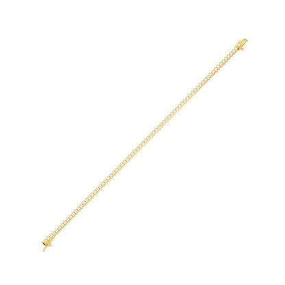 Fine Line Diamond Tennis Bracelet 18 KT / Yellow Gold