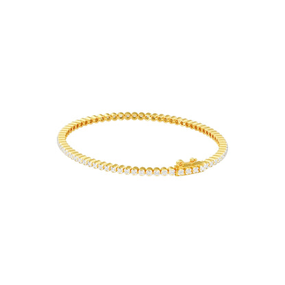 Fine Line Diamond Tennis Bracelet 18 KT / Yellow Gold