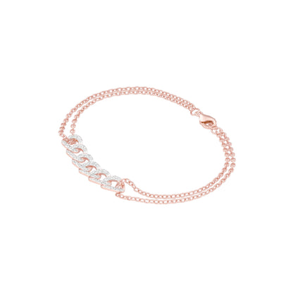 HexaLink Diamond Chain Bracelet 18 KT / Rose Gold