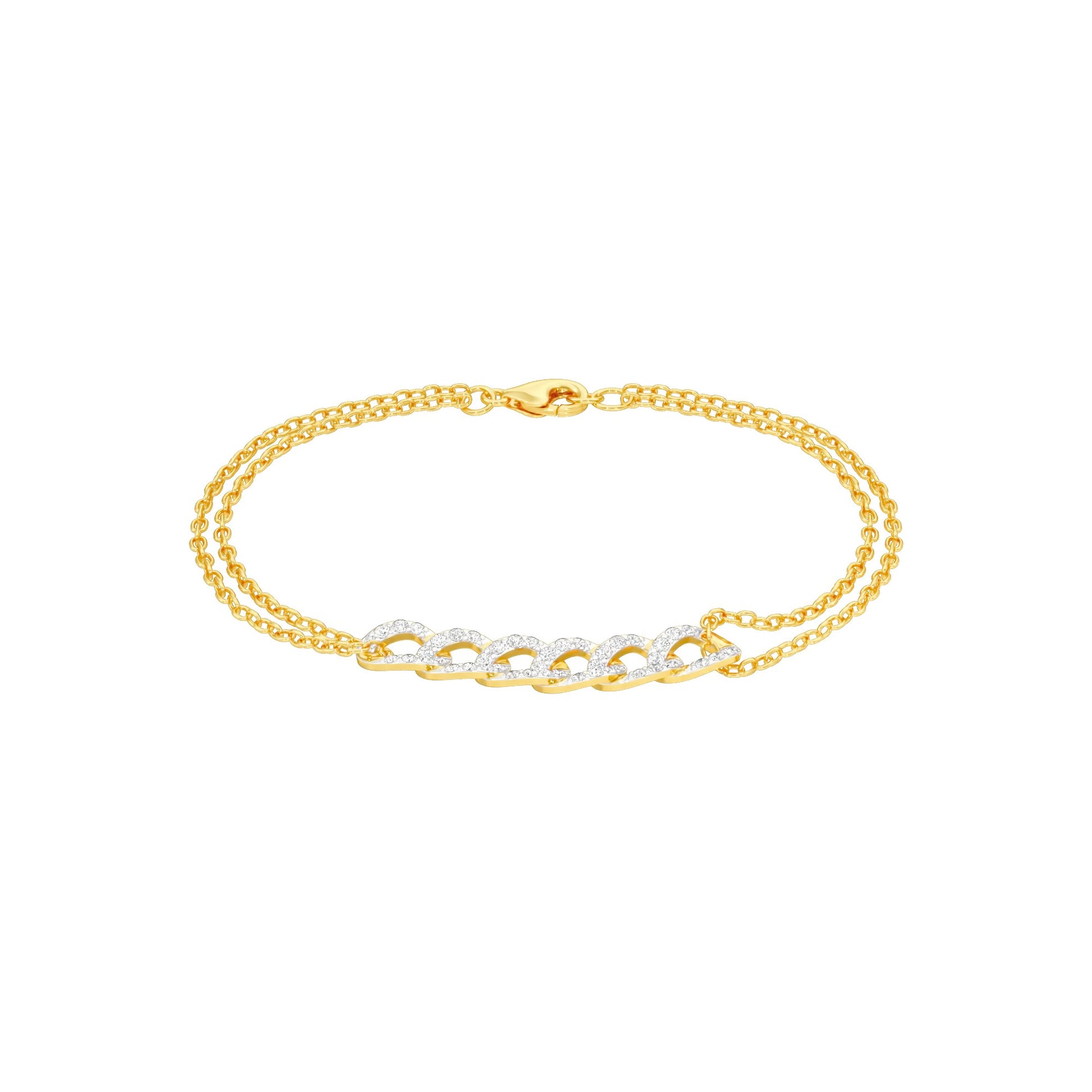 HexaLink Diamond Chain Bracelet 18 KT / Yellow Gold