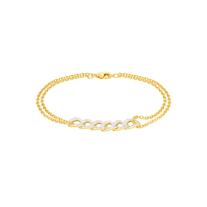 HexaLink Diamond Chain Bracelet 18 KT / Yellow Gold