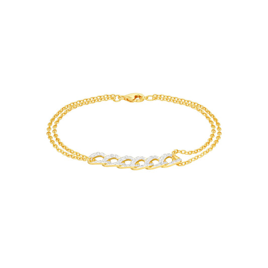 HexaLink Diamond Chain Bracelet 18 KT / Yellow Gold