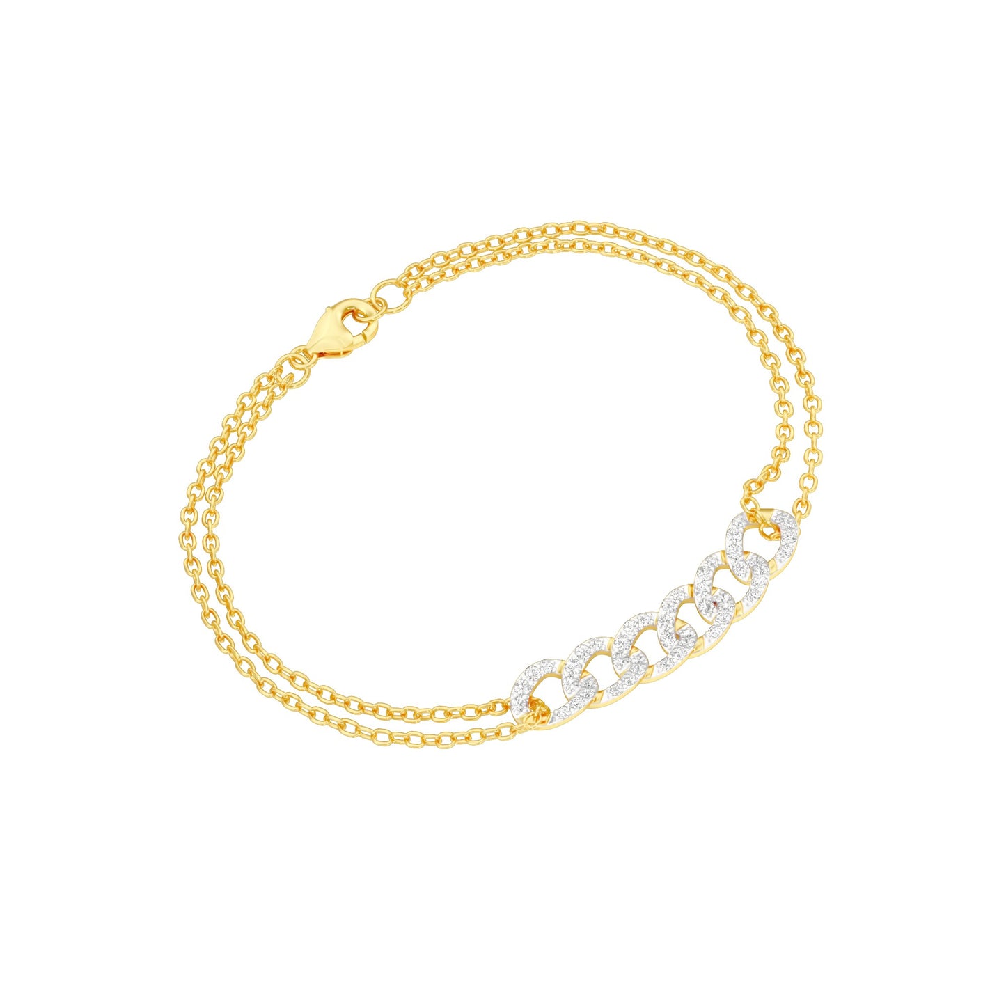 HexaLink Diamond Chain Bracelet 18 KT / Yellow Gold