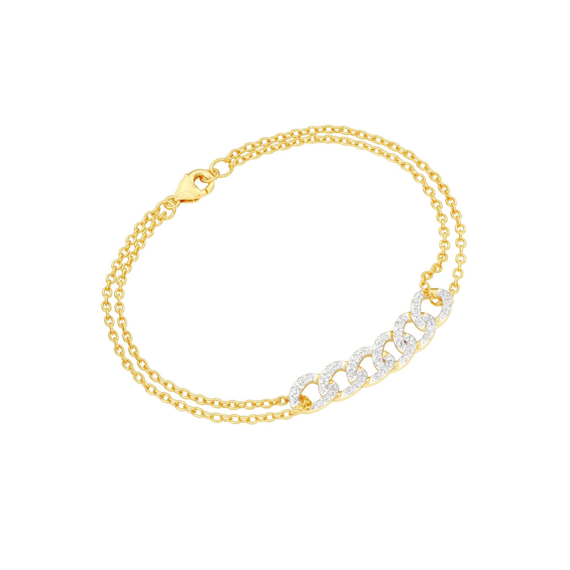 HexaLink Diamond Chain Bracelet 18 KT / Yellow Gold