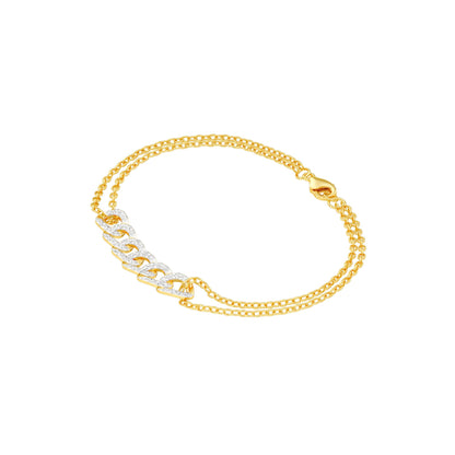 HexaLink Diamond Chain Bracelet 18 KT / Yellow Gold