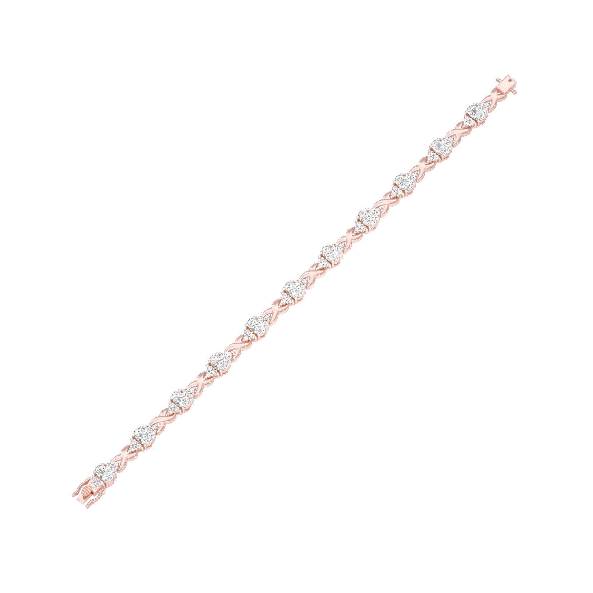 Glowbomb Diamond Tennis Bracelet 18 KT / Rose Gold