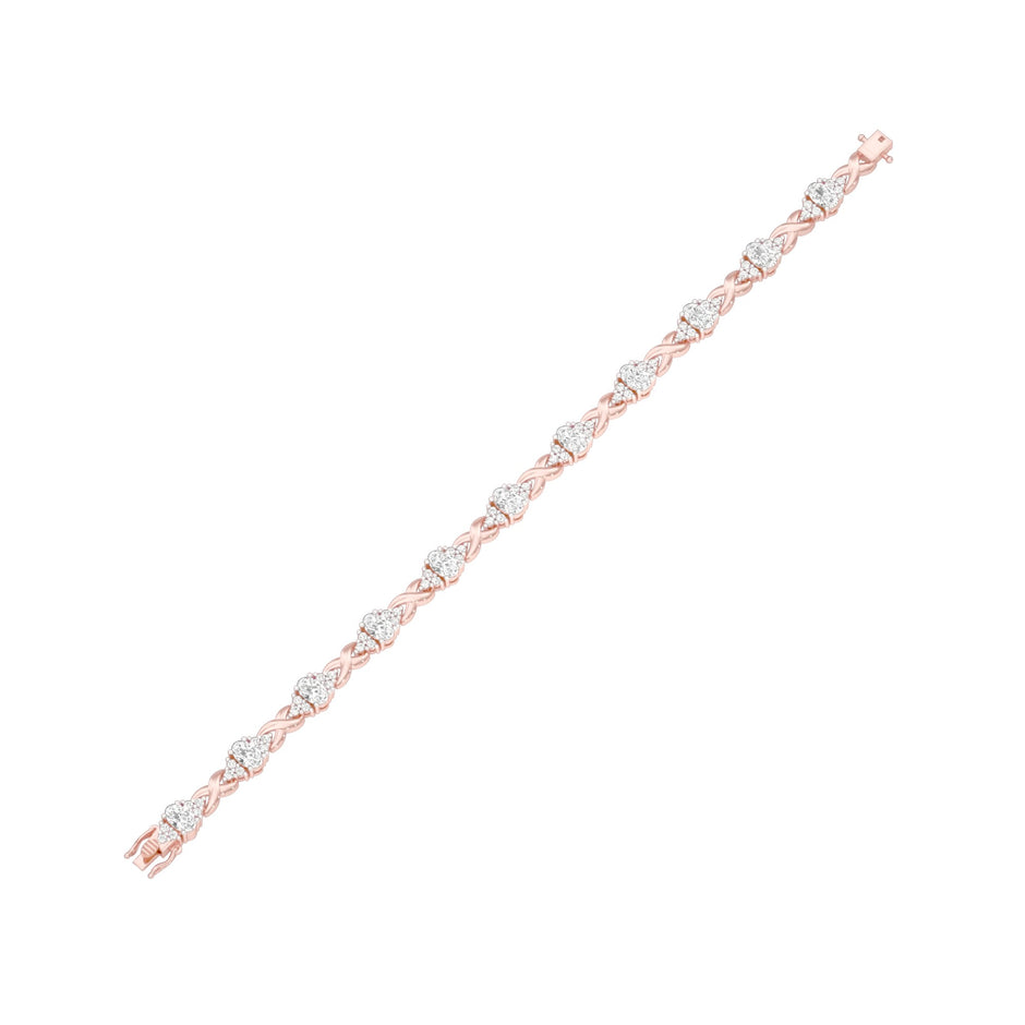 Glowbomb Diamond Tennis Bracelet 18 KT / Rose Gold