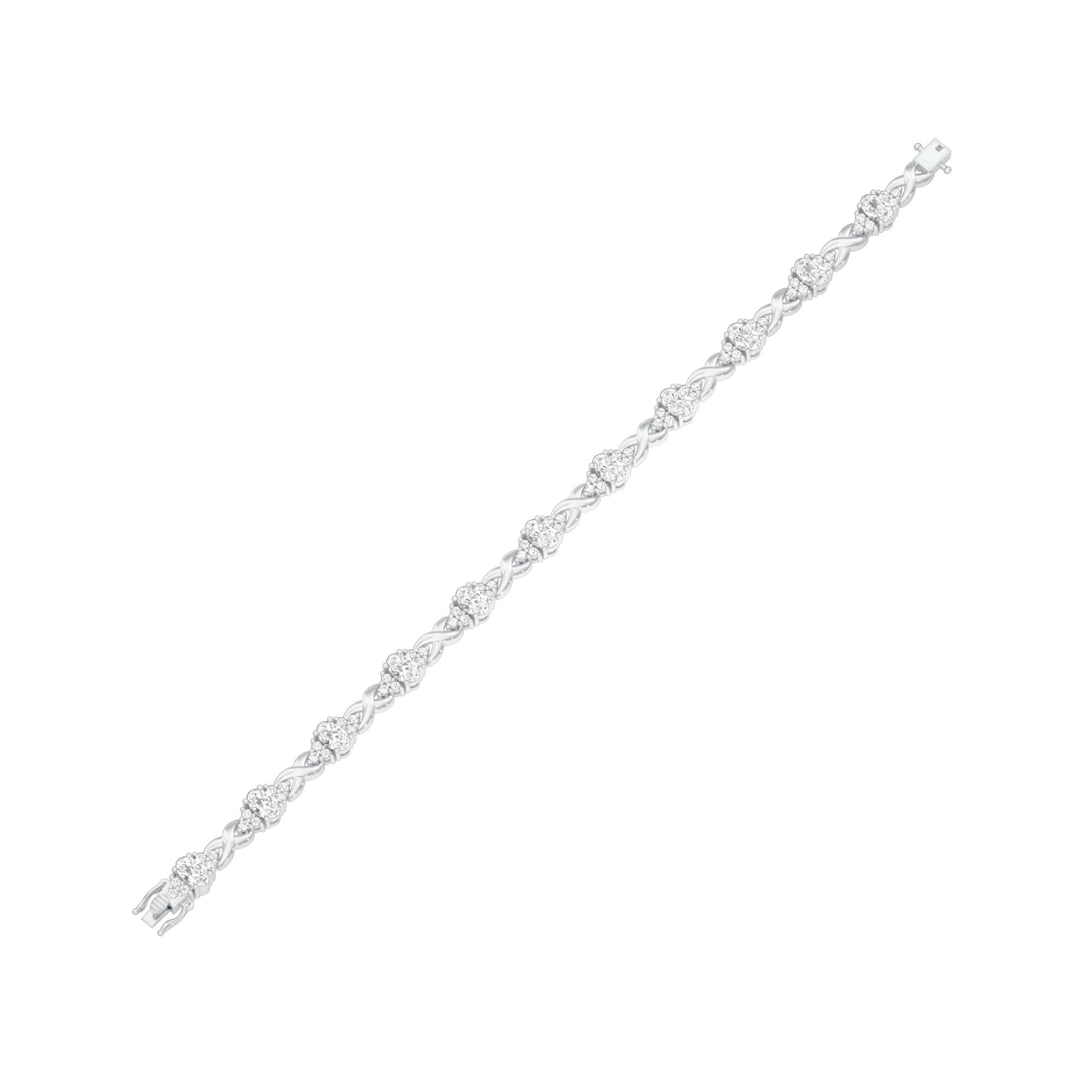 Glowbomb Diamond Tennis Bracelet 18 KT / White Gold