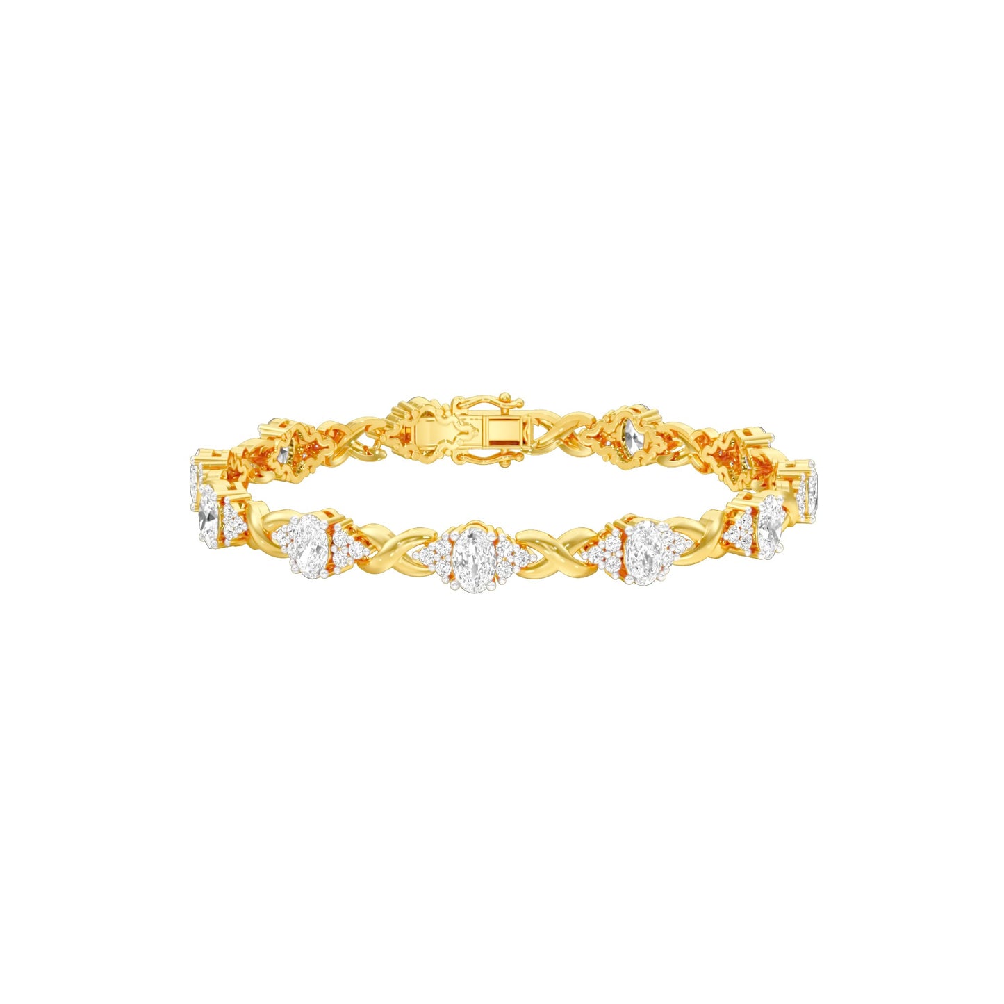 Glowbomb Diamond Tennis Bracelet 18 KT / Yellow Gold