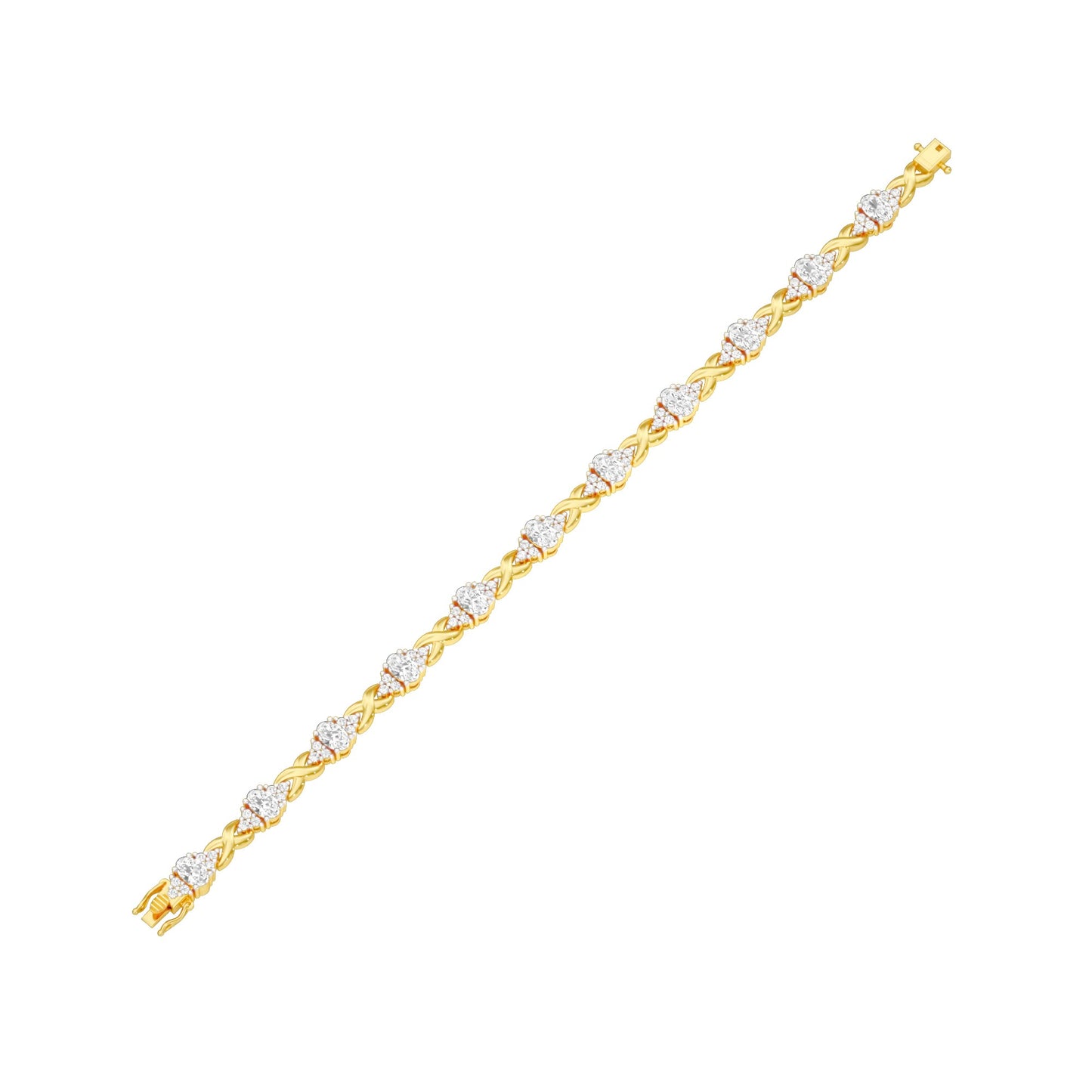 Glowbomb Diamond Tennis Bracelet 18 KT / Yellow Gold