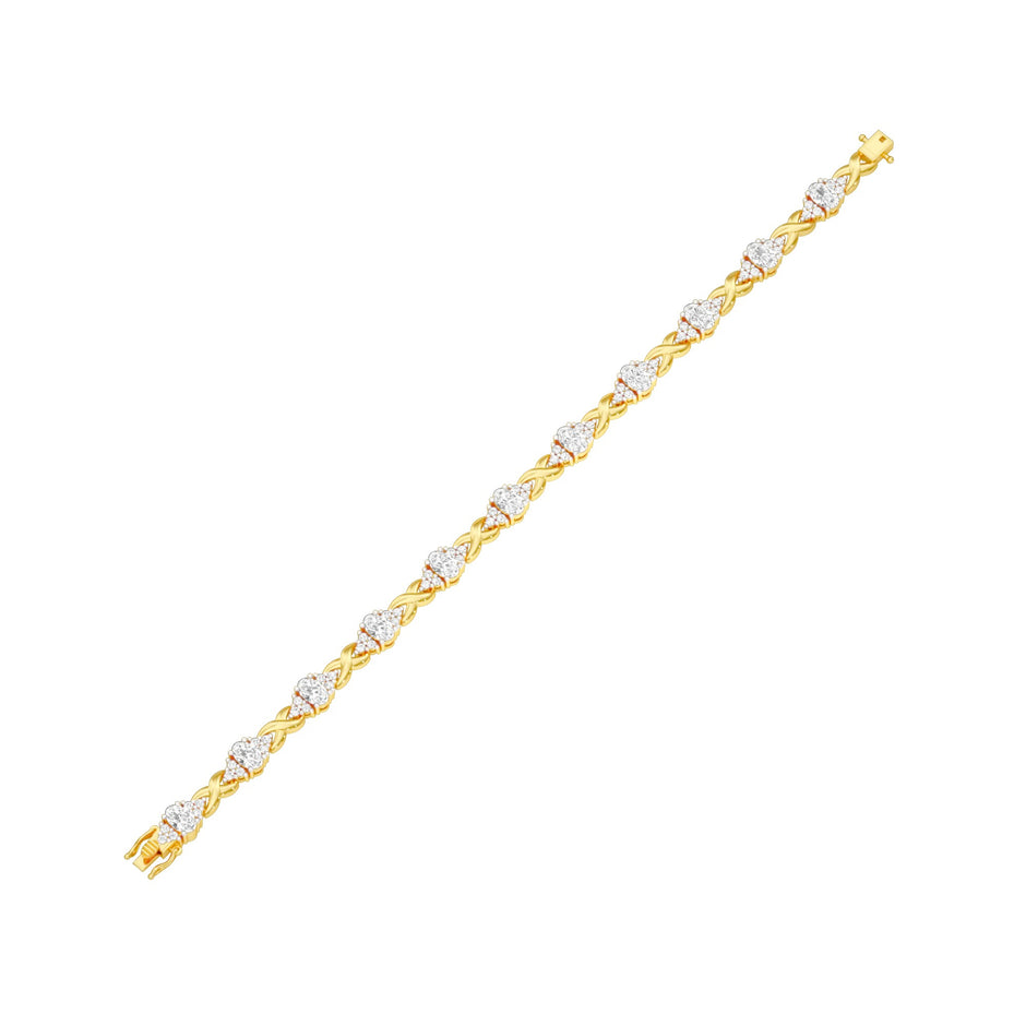 Glowbomb Diamond Tennis Bracelet 18 KT / Yellow Gold