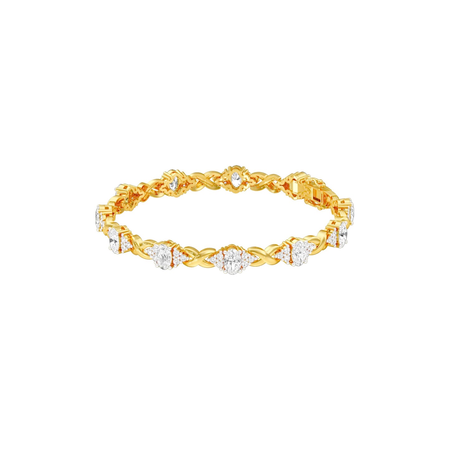 Glowbomb Diamond Tennis Bracelet 18 KT / Yellow Gold