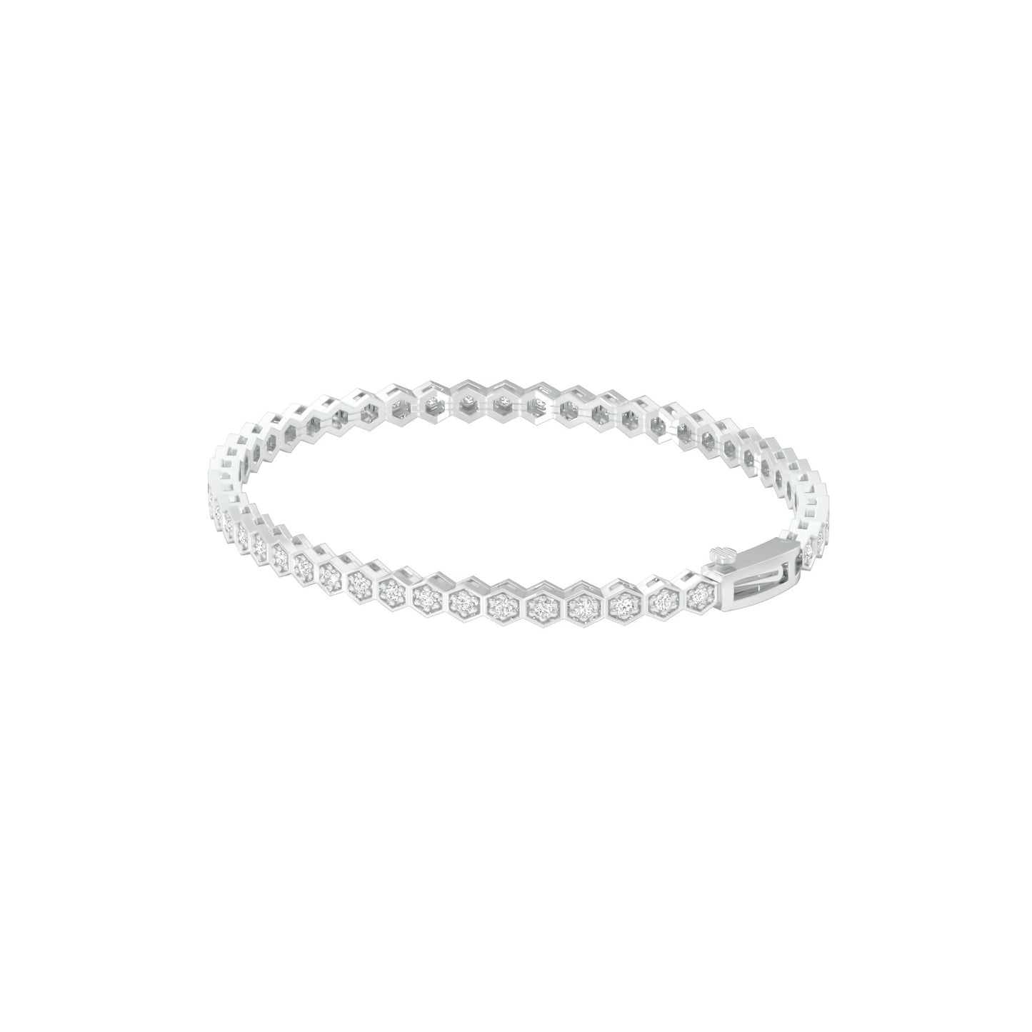 Opulence Line Diamond Tennis Bracelet 18 KT / White Gold