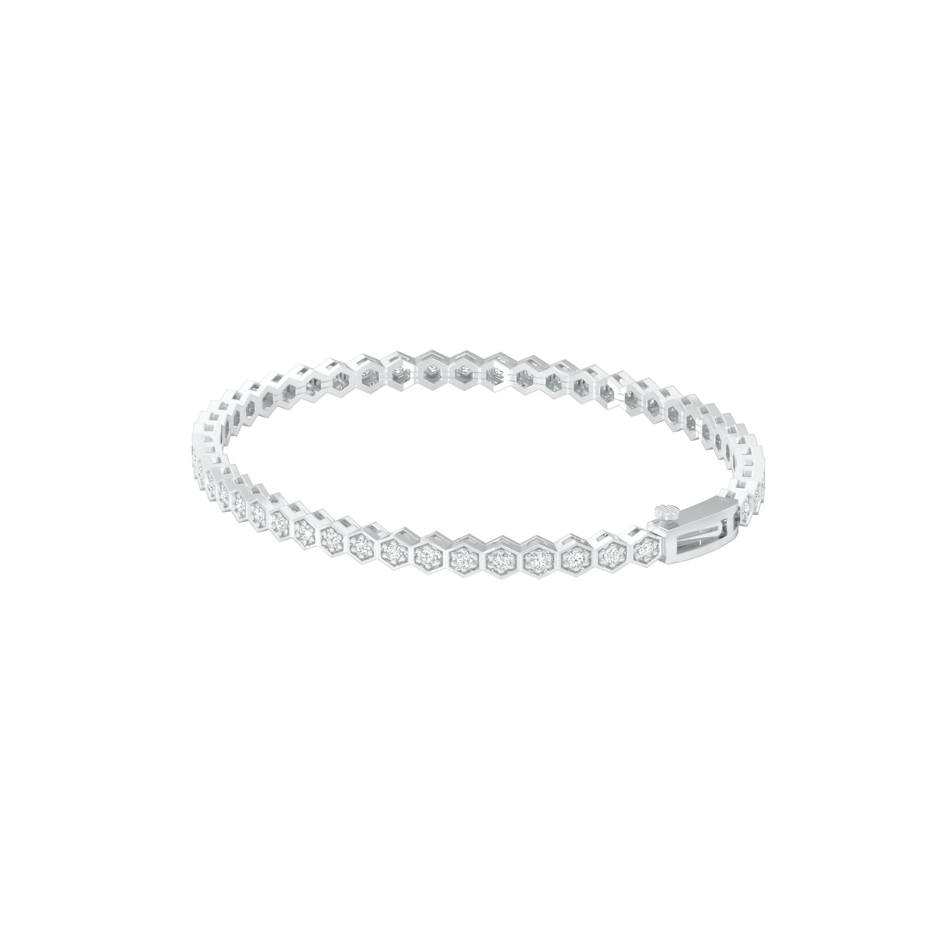 Opulence Line Diamond Tennis Bracelet 18 KT / White Gold
