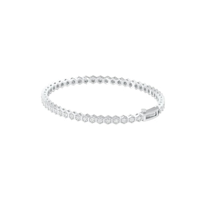 Opulence Line Diamond Tennis Bracelet 18 KT / White Gold