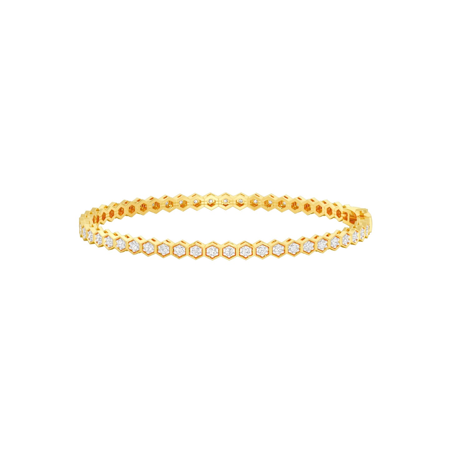 Opulence Line Diamond Tennis Bracelet 18 KT / Yellow Gold