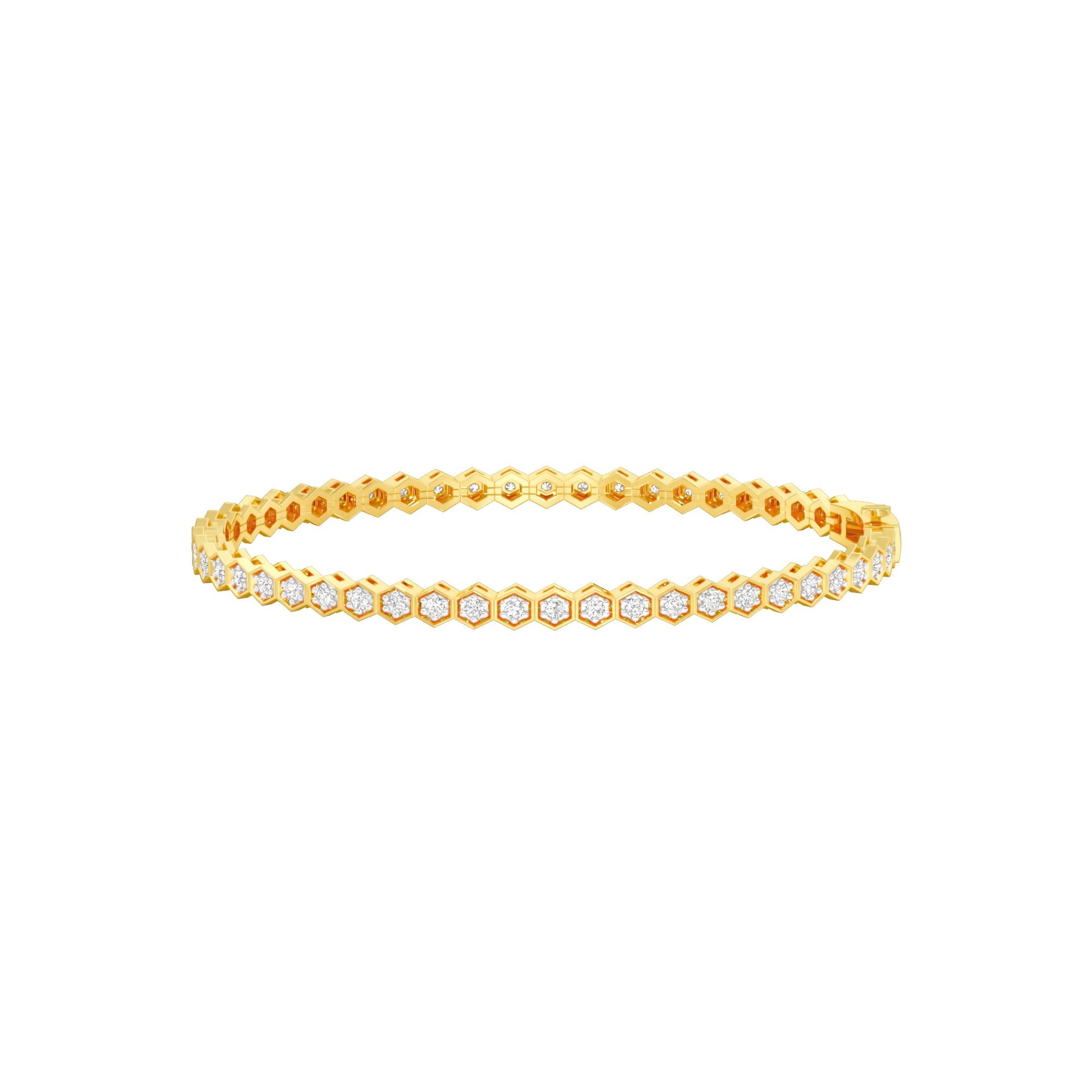 Opulence Line Diamond Tennis Bracelet 18 KT / Yellow Gold