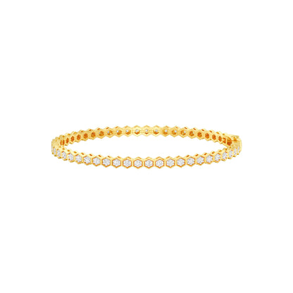 Opulence Line Diamond Tennis Bracelet 18 KT / Yellow Gold