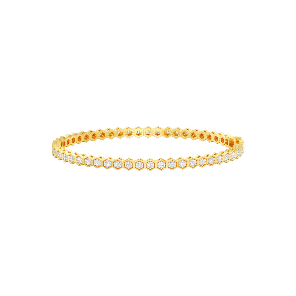 Opulence Line Diamond Tennis Bracelet 18 KT / Yellow Gold
