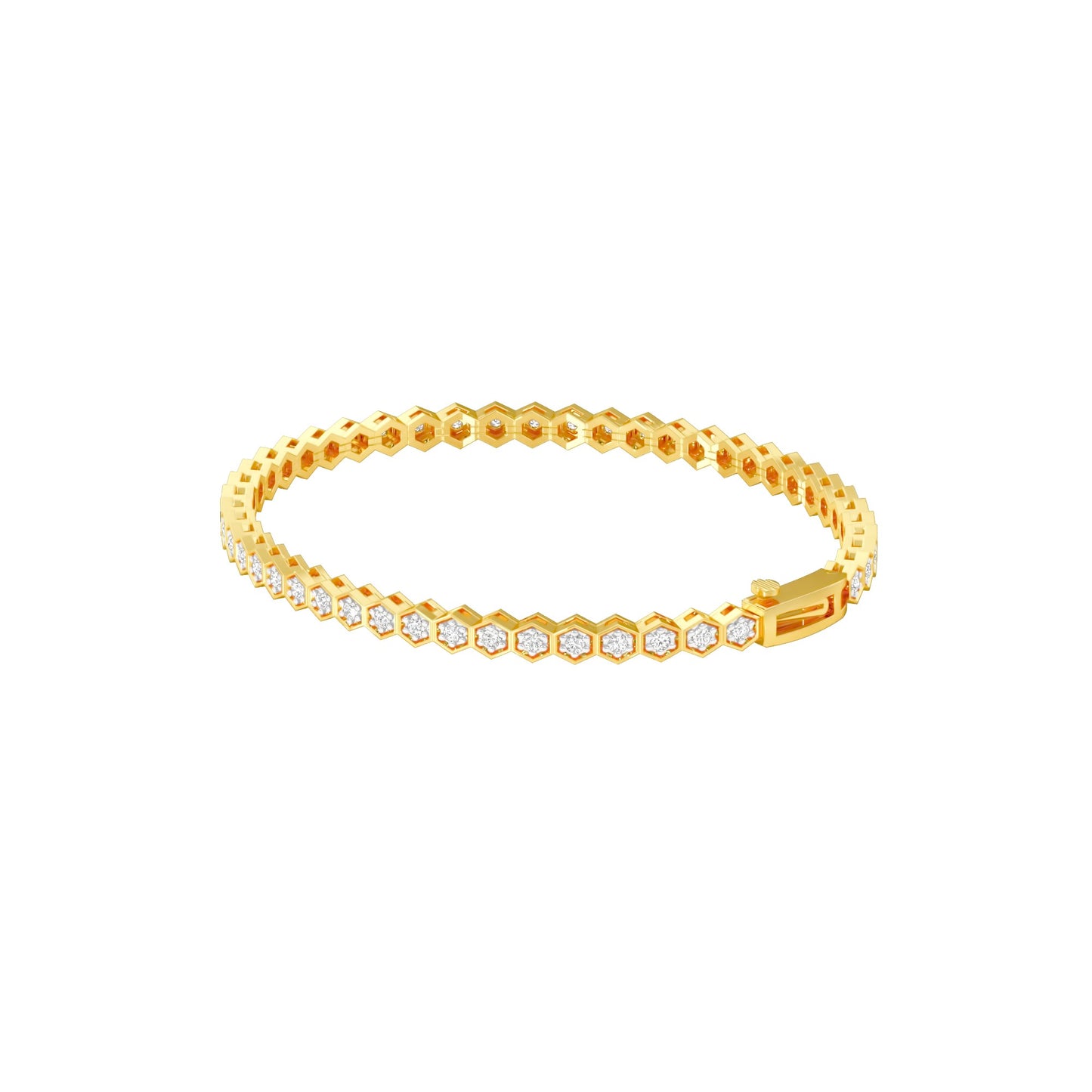 Opulence Line Diamond Tennis Bracelet 18 KT / Yellow Gold