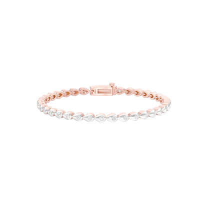 Fresh Burst Diamond Tennis Bracelet 18 KT / Rose Gold