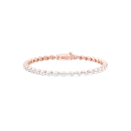 Fresh Burst Diamond Tennis Bracelet 18 KT / Rose Gold